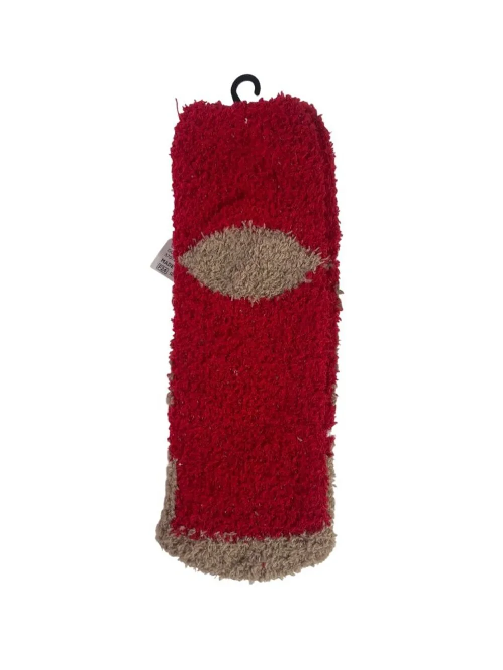Holiday Style Cozy Socks Reindeer Pattern Womens Size 4-10 Red New